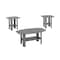 Monarch Specialties Dining Table - 36"X 48" / Grey Cement / Chrome Metal I 7925P - alternate 1